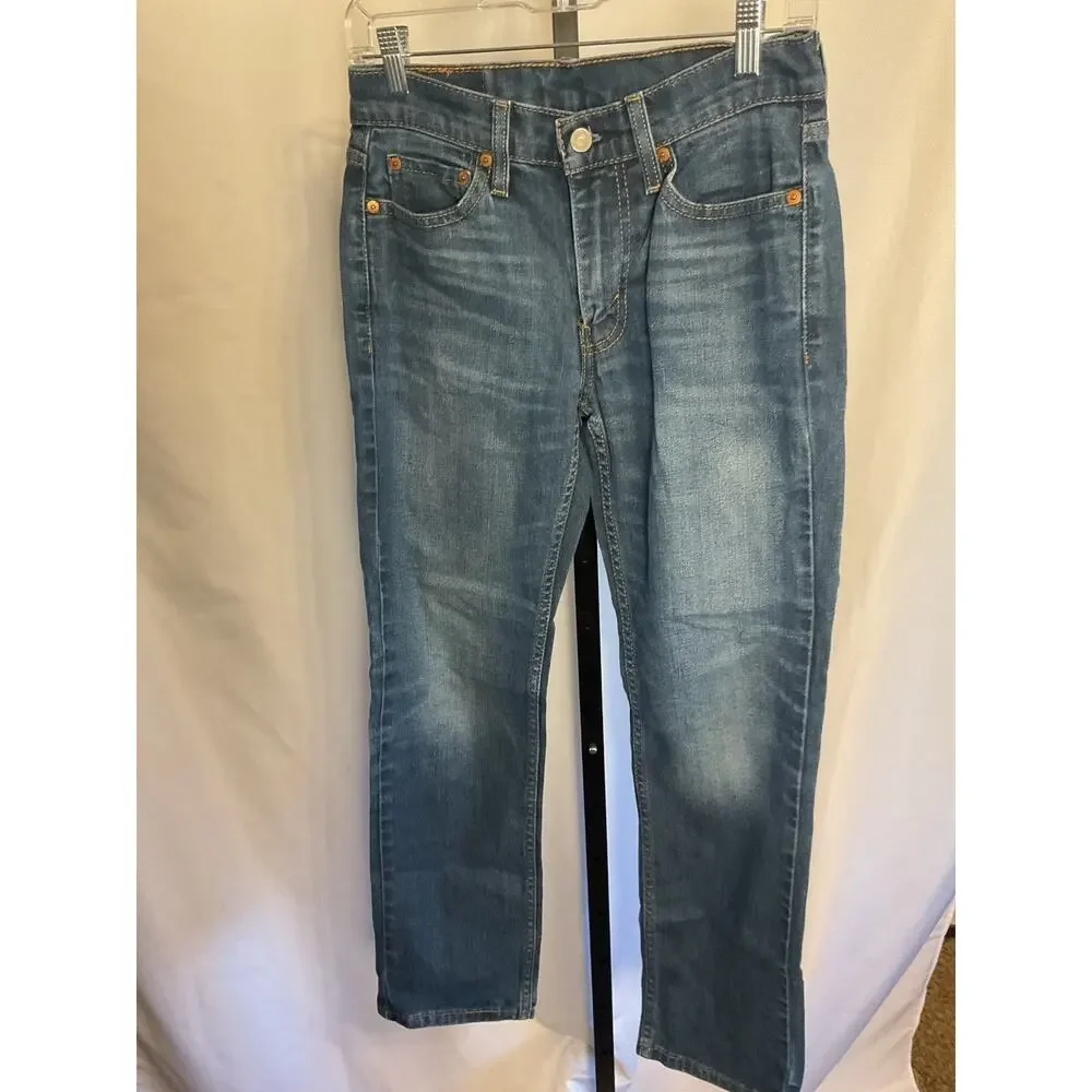 Levi's 514 Straight Fit Jeans Men's W28 L30 Blue Medium Wash Denim Water Less